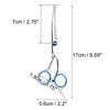 Unique Bargains Round Head Pet Scissors 5.5 Inches Silver Tone Blue 1 Pc - image 2 of 4