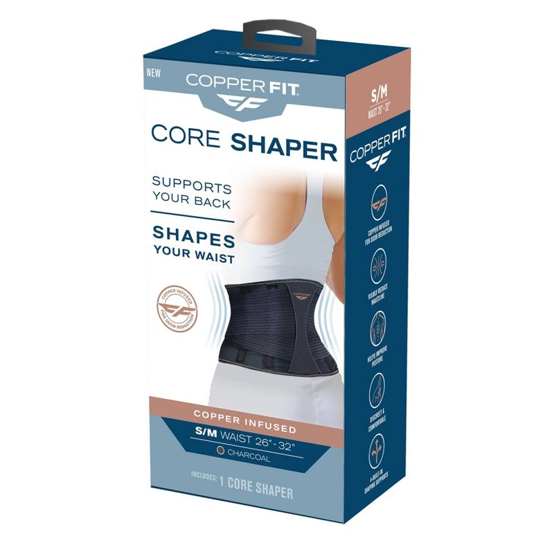 Copper Fit Core Shaper Waist Trimmer - Charcoal S/M, 2 of 6