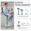 QingMoon PU Leather Bar Stools Set of 2, Adjustable Height Barstools, Modern Swivel Counter Height Chairs with Large Base for Kitchen Island - 2 of 4