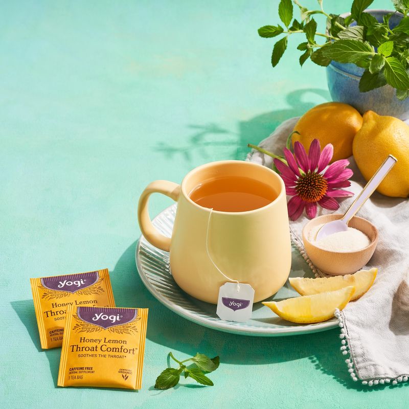 Yogi Tea - Honey Lemon Throat Comfort -  64 ct, 4 Pack, 3 of 8