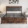 CAVINAS Twin Size Bed Frame, Metal Bed Frame with Storage Headboard & Charging Station, Noise Free - 4 of 4