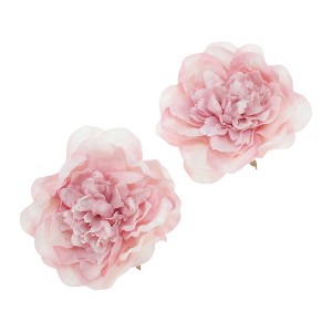 Unique Bargains Artificial Flower Peony Hair Clip 2 Pcs - 1 of 4