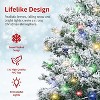 6.5 ft Snow-Flocked Pre-Lit Christmas Tree, 470 Dual-Color Lights , 8 Modes, 720 Tips, Full Artificial Xmas Tree for Home & Parties, White - 3 of 4