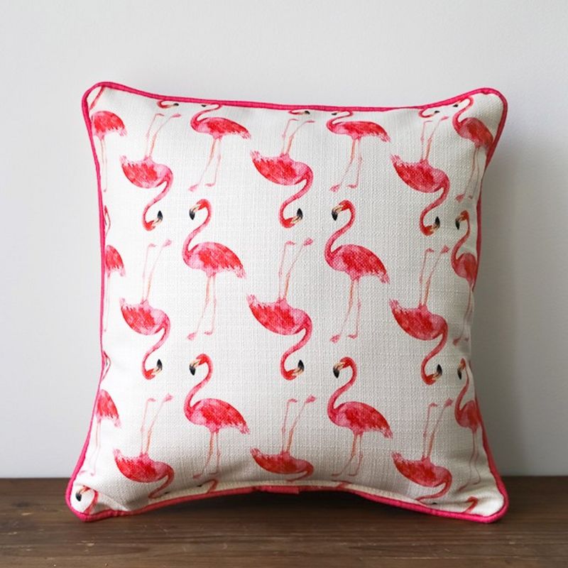 Home Decor 17.0 Inch Flamingo Pattern Pillow Indoor Bird Throw Pillows, 2 of 4