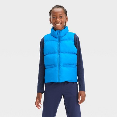 Boys puffer vest with 2024 hood