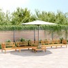 vidaXL Patio Pallet Sofa Set - 6-Piece Acacia Wood Lounge - Modular Outdoor Garden/Patio Furniture - Brown Finish - 2 of 4