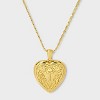 14K Gold Dipped Heart Charm Initial Necklace - A New Day™ Gold - 2 of 4