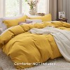 Duvet Cover Set 3pcs Prewashed Fabric Queen Size Bright White - Bedsure - 2 of 4