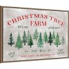 Amanti Art 33"x23" Christmas tree farm sign by Rosana Laiz Blursbyai Framed Canvas Wall Art Print - 2 of 4