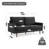 American Furniture Classics,69 Inch Wide Upholstered Two Cushion Sofa with Square Arms - 2 of 4