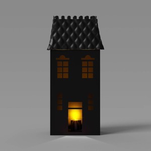 6.8" Small Metal House Decorative Sculpture - Hyde and EEK! Boutique™ Black - 1 of 3
