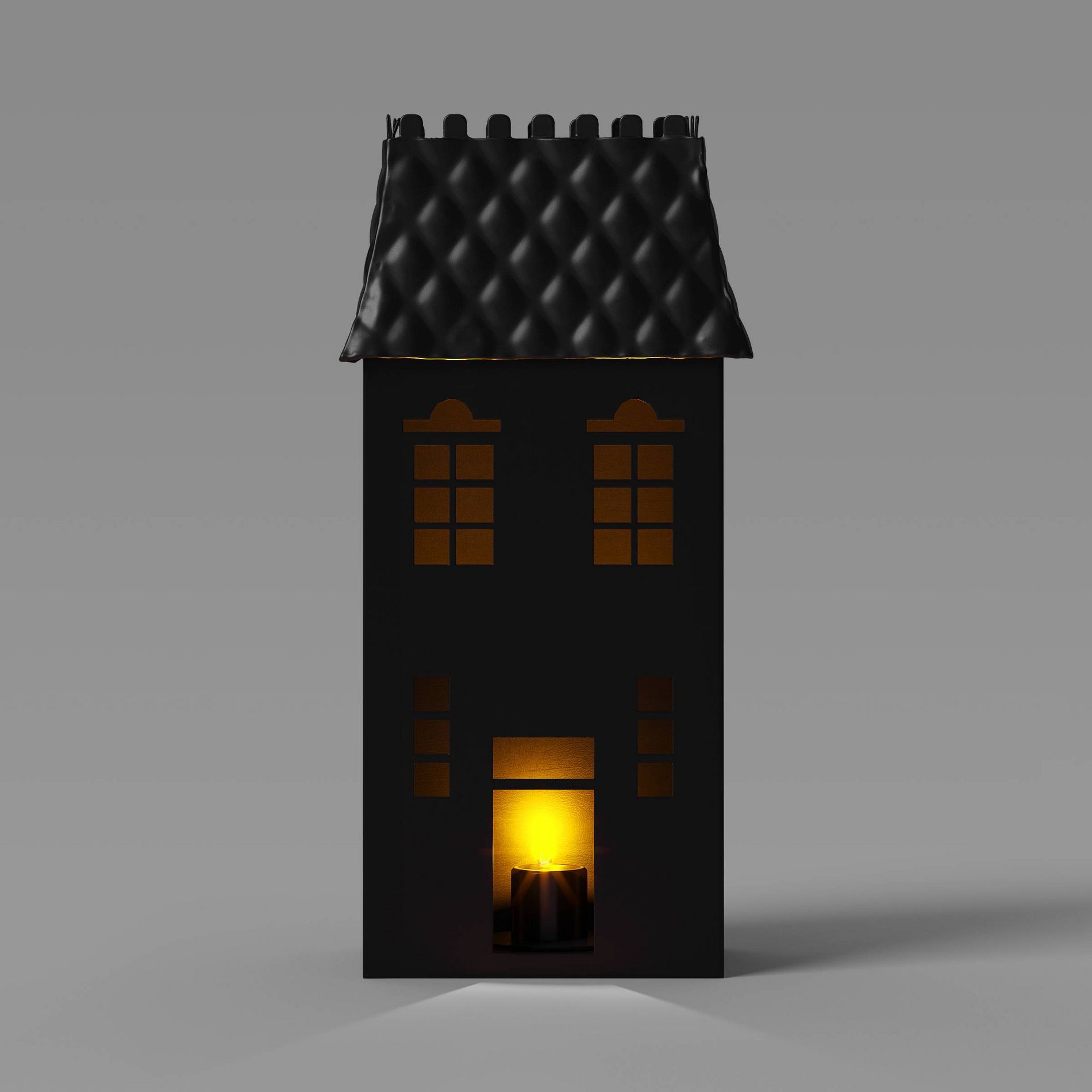6.8" Small Metal House Decorative Sculpture - Hyde and EEK! Boutique™ Black