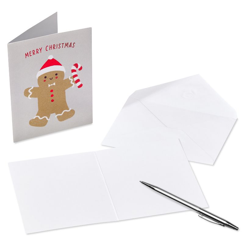 10ct Gingerbread Man and Penguin Dual Blank Christmas Cards, 5 of 7