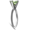 Pompeii3 1 Ct Princess Cut Green Diamond Solitaire Engagement Ring 14k Black Gold - 3 of 4