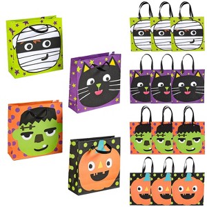 7" x 7 1/4" Medium Ghoul Gang Halloween Paper Gift Bags - 12 Pc. - 1 of 4