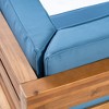 Maggift Patio Seating Sets Outdoor, Featuring Unique Design, Ideal for Chats, Perfect for Gardens, Living Spaces, Blue, 60.5"*30.25"*26.5" - 4 of 4