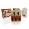 Cat's Meow Village 5.5 Inch Main Street Series Set/4 Retired Fj Designs House Village Buildings - 4 of 4
