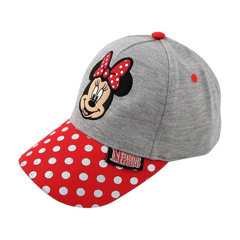 Minnie Mouse Baseball Cap-4-7 Years- Grey/Red Polka Dots, 1 of 7