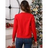 Christmas Sweaters Cardigans for Women Ugly Soft Comy Fuzzy Knitted Long Sleeve Pullover Party Holiday Jacket Coat - 4 of 4