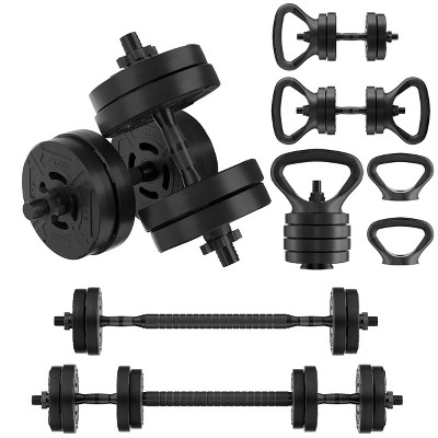 Sapphtopaz Adjustable Dumbbells Free Weight Set with Connector, Multi-Functional Dumbbell Set Used as Barbell, Kettlebells, Weight Plate for Home Gym