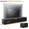 78" Modern Luxury Fluted TV Stand for 85 Inch TV,Faux Marble Patterned Tabletop Media Console with Gold Base for Living Room-Baofuwish - 4 of 4