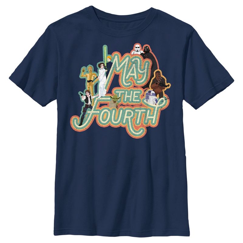 Boy's Star Wars May the Fourth Classic Characters T-Shirt, 1 of 5