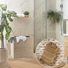 Casafield 2-Section Laundry Hamper with Lid and Removable Liner Bags, Woven Water Hyacinth Laundry Basket Sorter for Clothes - 2 of 4