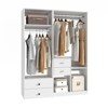 Keloyid 55.12 in. W White Tower System Modular 4 -Shelf Wood Closet System with 4 Drawers - 2 of 4