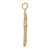 Black Bow Jewelry 14k Yellow Gold & Rhodium Reversible Filigree Cross Pendant, 22 x 38mm - 2 of 4