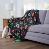 Warner Bros. Justice League Hero Ornaments Silk Touch Throw Blanket 50x60 Inches - 2 of 4