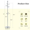 LIVAREEmlen Modern Silver Stainless Steel Coat Rack, Solid Wood Reinforcement At The Bracket, 72 Inch Raised Design With Detachable Bracket - 3 of 4