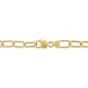 EVERLY JEWELRY | Yellow Plated Sterling Silver 9mm Fancy Paperclip Chain Bracelet - 7.5 in - 2 of 4