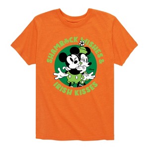 Boys' - Disney - Shamrock Wishes Irish Kisses Short Sleeve Graphic T-Shirt - 1 of 4