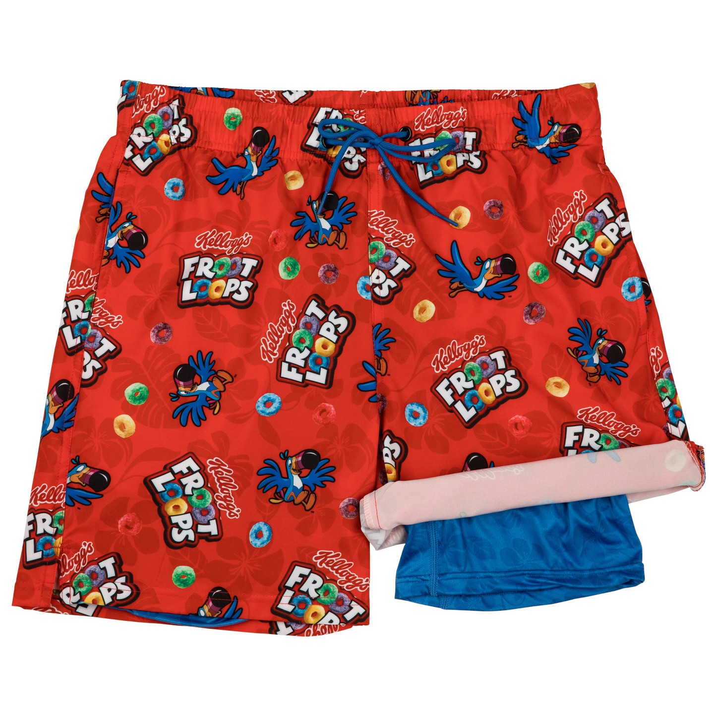 Froot Loops Mens Froot Loops Cereal 6" Inseam Lined Swim Trunks - XLarge (40-42) — фото 1