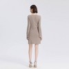 Women's Bell Long Sleeve Rib-Knit Mini Dress - A New Day™ Gold Rouge - 4 of 4