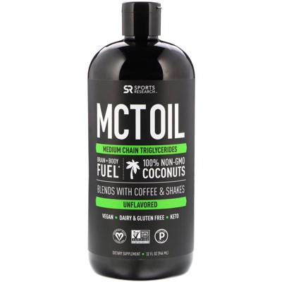 Sports Research MCT Oil, Unflavored, 16 fl oz (473 ml), 1 - City Market