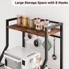 Kitchen Bakers Rack, Microwave Oven Stand with Large Wire Basket - 4 of 4