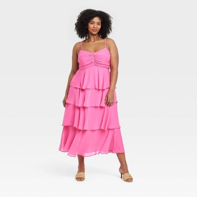 Women's Tiered Ruffle Maxi A-Line Dress - A New Day™