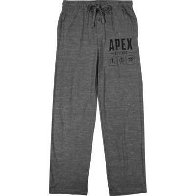 Apex Legends Title Logo and Icons Men’s Graphite Heather Gray Sleep Pajama Pants