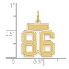 Black Bow Jewelry 14k Yellow Gold, Jersey Collection, Small Number 86 Pendant - 3 of 4