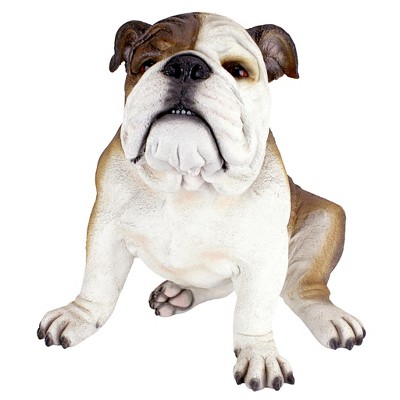 Hand-Painted Life-Like Bulldog Resin Garden Statue