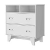 Grungis Modern Dressers with Storage,2 Drawers Horizontal Storage Organizer with Superior Top and 2 Shelves for Bedroom Living Room - 4 of 4