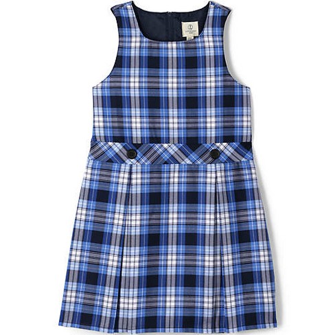 Lands' End School Uniform Girls Plaid Jumper Top Of Knee - 4 - Clear ...