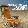 Bliss Hammocks Folding Beach Chair Recliner with Detachable Cooler, Amber Leaf - 2 of 4