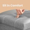 30" Ottoman Storage Bench, Ottoman with Storage, Footstool, Folding Bedroom Bench, Holds 660 lb - 4 of 4