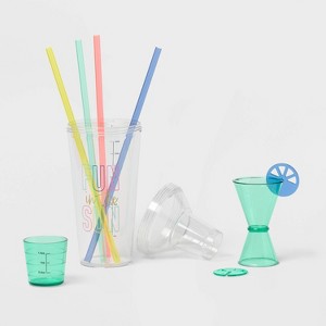 10pc 24 fl oz Cocktail Shaker Set - Sun Squad™ - 1 of 3