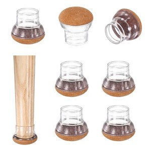 Unique Bargains Silicone Round Chair Leg Cap Floor Protectors 8 Pcs - 1 of 4