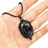 Dark Victorian Gothic Set - Crow Pendant Necklace & Witch Cameo Earrings, A Luxurious Halloween Accessory Collection - 3 of 4