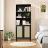 Fontoi Decorative Bookshelf, 5-Shelf Tall Bookcase with Doors for Living Room Bedroom Home Office Kitchen, Black, 14.6"*29.9"*70.9" - 4 of 4