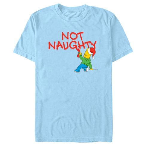 Men's The Simpsons Christmas Bart Not Naughty T-Shirt - image 1 of 4